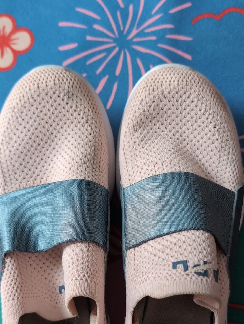 APL Knit Slip-On Sneakers in Blush Pink & Charcoal Strap - Picture 4 of 7